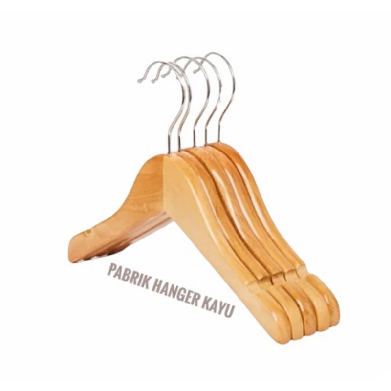 HANGER ANAK KAYU NATURAL PREMIUM