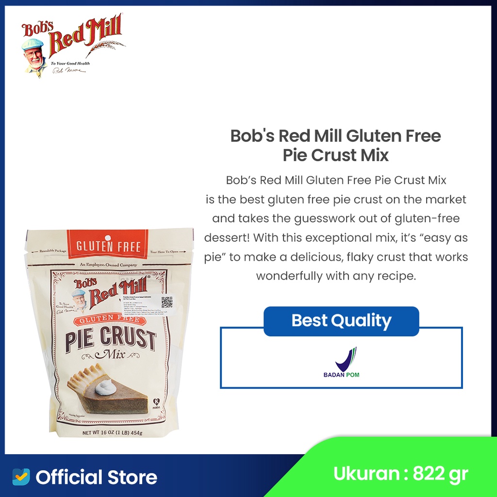 

Bob's Red Mill Gluten Free Pie Crust Mix 454gr