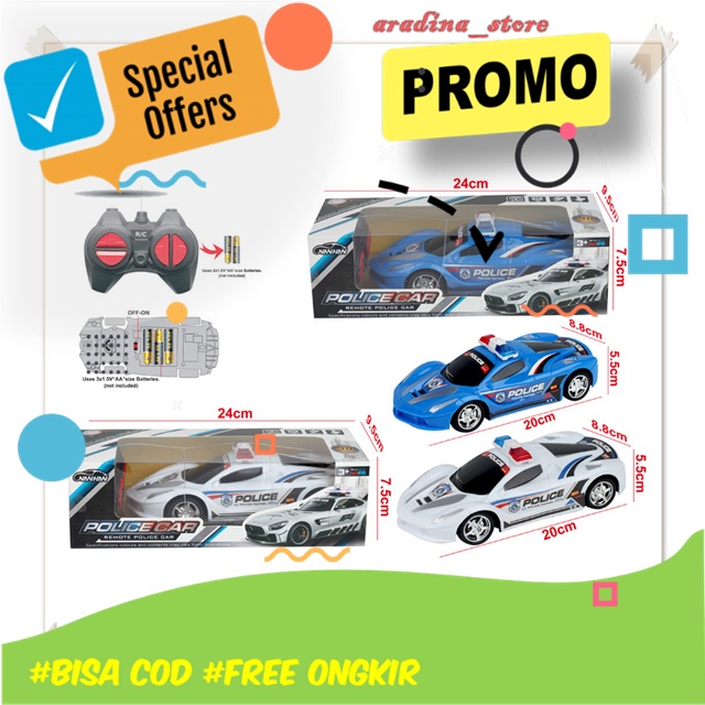 Mobil Remote Control Besar Kecepatan Tinggi Mobil RC Remot Control Sedan Polisi Murah Balap Drift