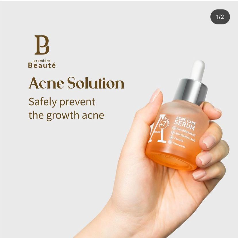 [ORI] Premiere Beaute Acne Care Serum dengan Kandungan AHA + BHA Formula Khusus Perawatan Kulit Wajah Berjerawat