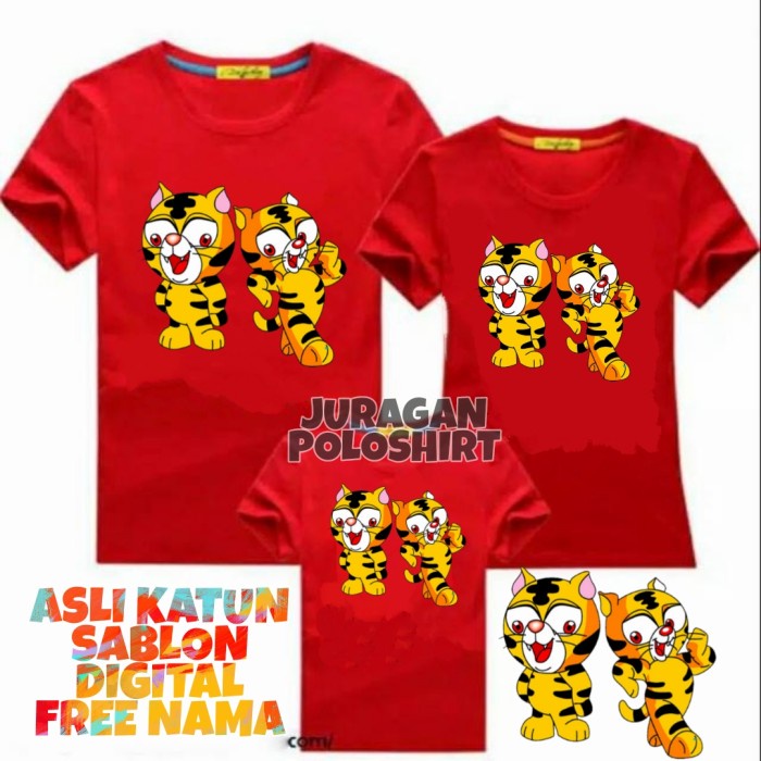 KAOS IMLEK 2022 TIGER-KAOS IMLEK FAMILY-KAOS UNISEX PRIA/WANITA-JRG15 - kaos distro imlek 2022