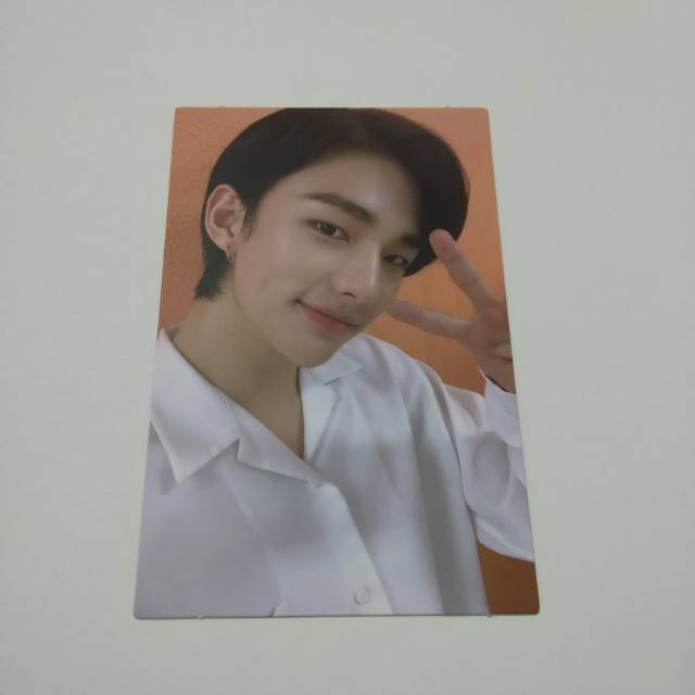Photocard stray kids hyunjin orange double side go live