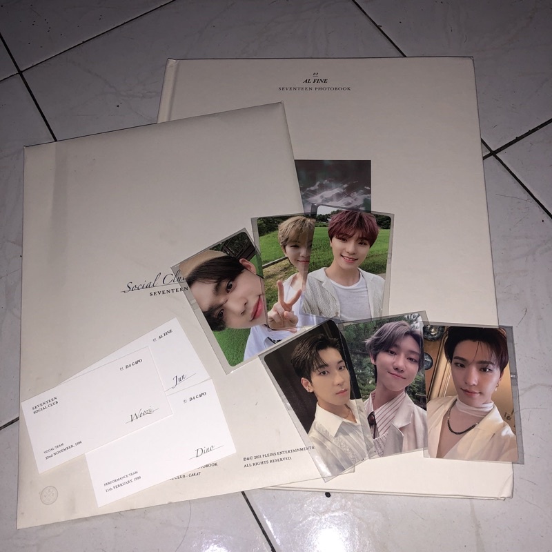 [READY STOCK] SEVENTEEN SOCIAL CLUB  PHOTOBOOK AL FINE DA CAPO SC SOCO PB  DVD+ BADGE PC SOCO WONWOO