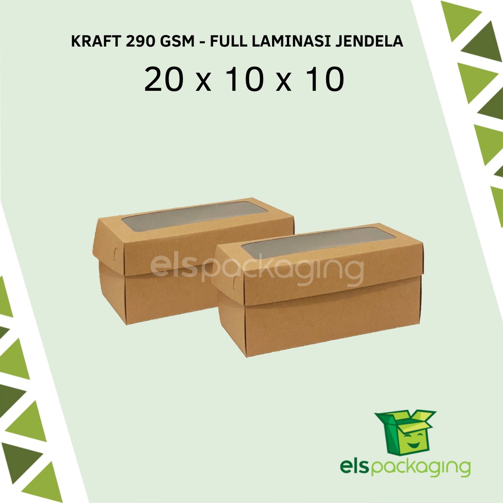 

Dus Kraft Bomboloni Dus Kraft Roti Bakar Dus Coklat Donat Pie Bolu Gulung Dus Kraft Laminasi Jendela 20x10x10