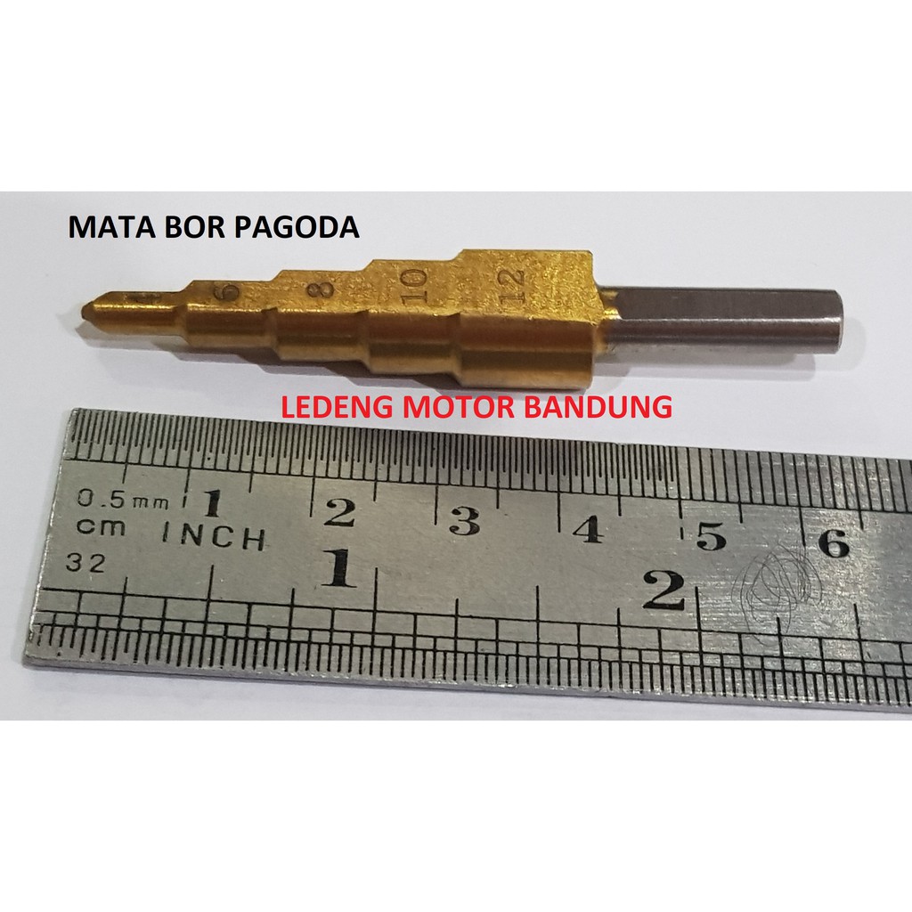 Mata Bor Pagoda Tangga Payung Drill Bits Size 4 6 10 12mm Serba Guna