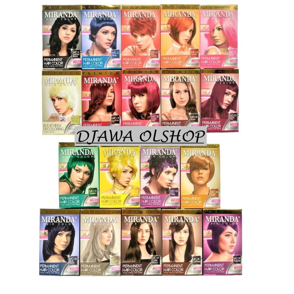 Miranda Hair Color Cat  Pewarna Rambut  30ml Shopee Indonesia 