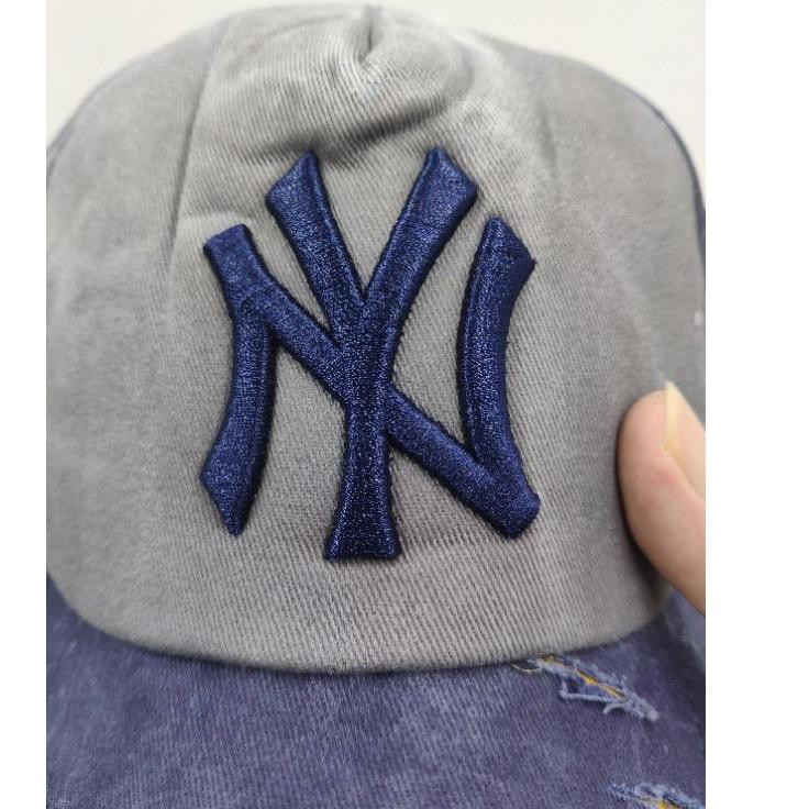 Terlaris Topi NY Baseball Import Warna Washing Model Robek Sobek .,.,