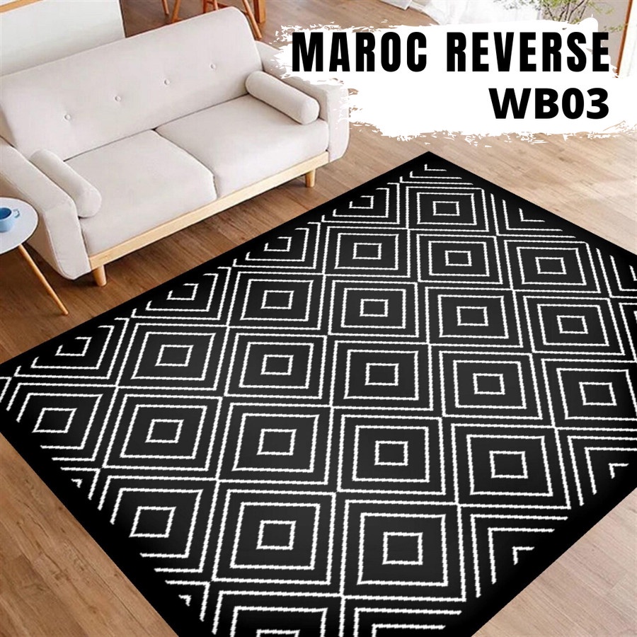 KARPET MAROC 160x210 WB03 FULL BLACK