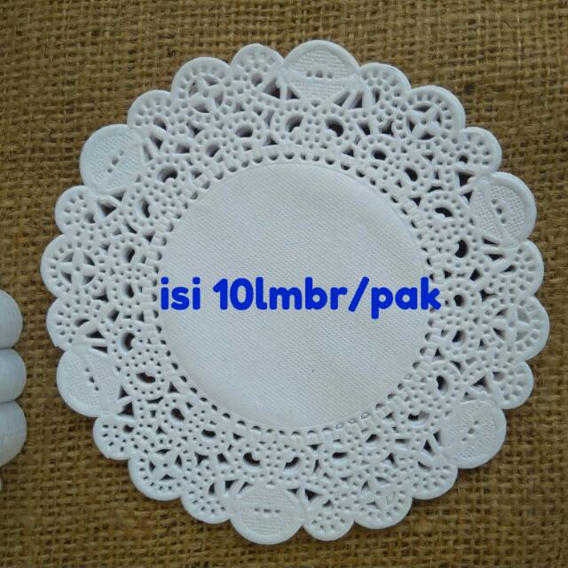 

DL1 Kertas doilley bahan craft kertas renda alas tart 4,5inch