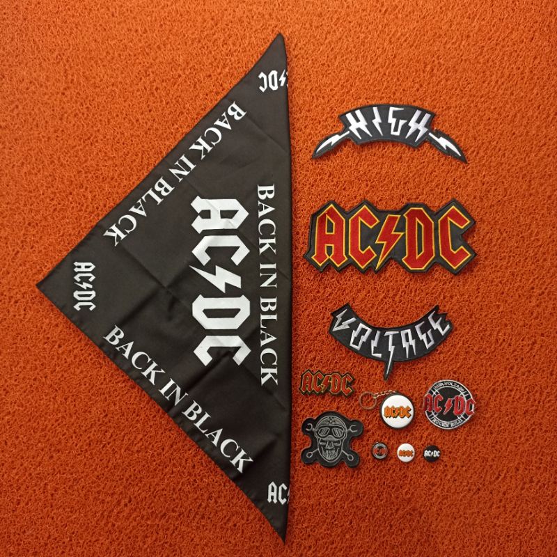 BACKPATCH BORDIR EMBLEM ACDC SATU SET PREMIUM SUPER MURAH