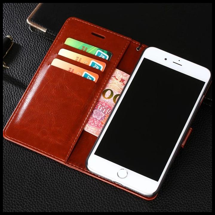 Flip Cover Iphone X 8 7 6 6S Plus 5 5S Se Leather Kulit Case Dompet
