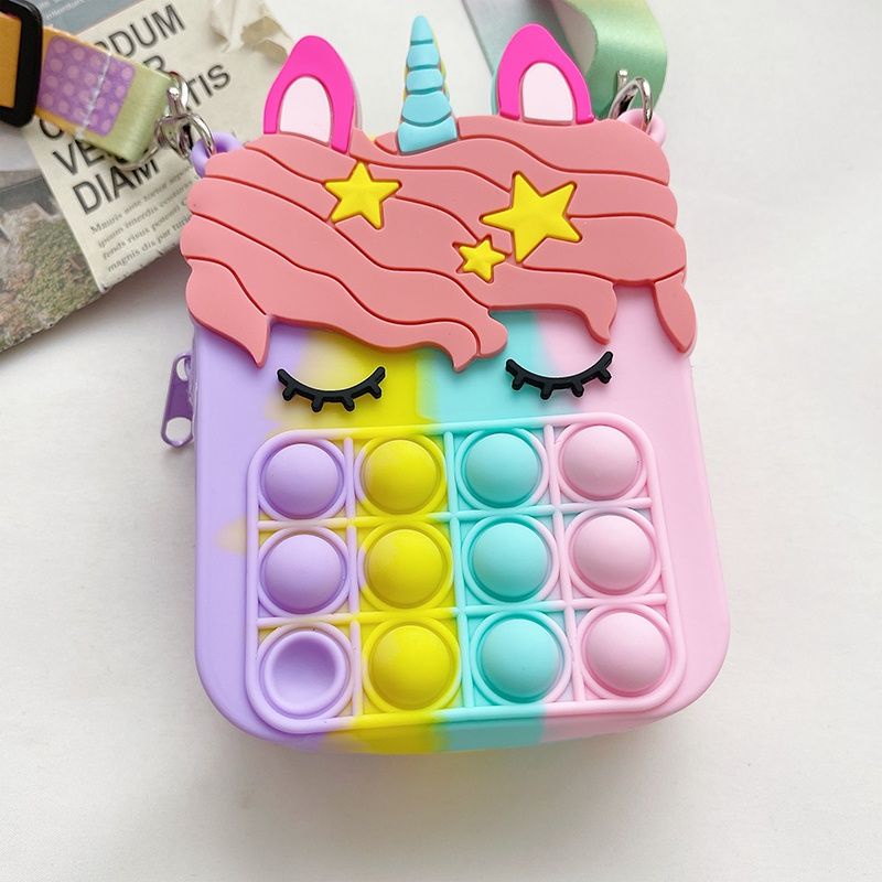 TAS ANAK PONY POP IT JELLY/ NEW SLING BAG POP IT MUAT HP-PONI RAINBOW