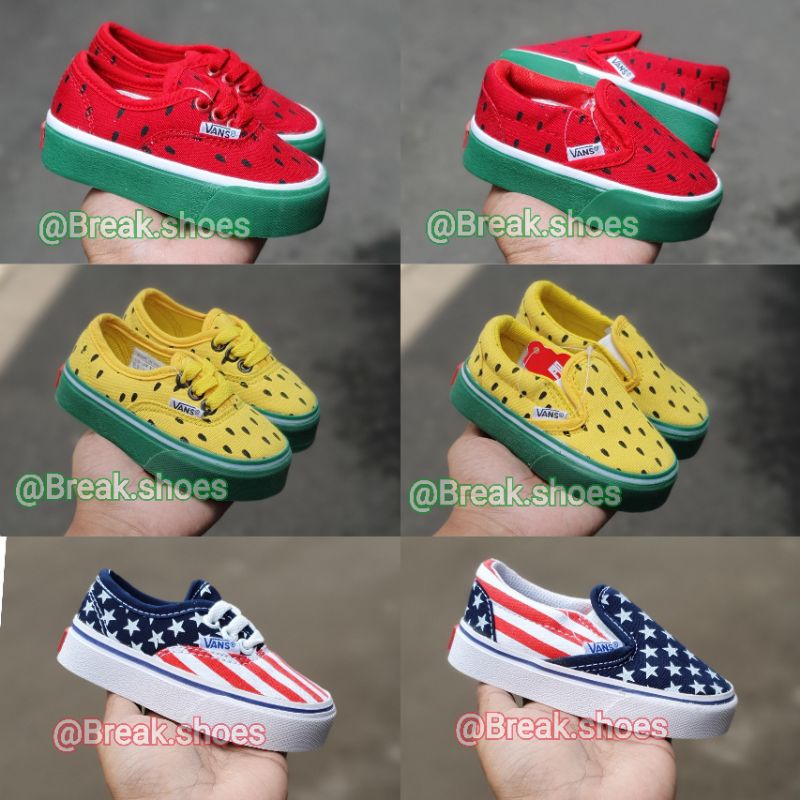 Sepatu anak tali/slip on watermelon sepatu anak perempuan