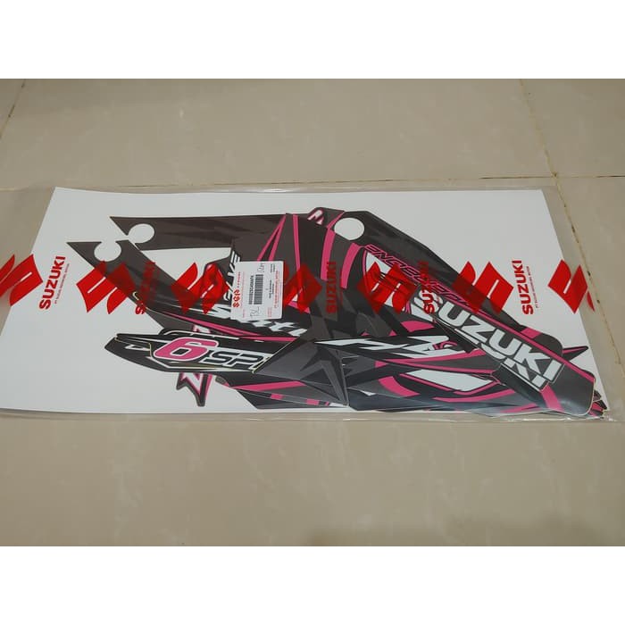 Striker motor suzuki / Striping Satria Fu 2012 Hitam Pink Original SGP