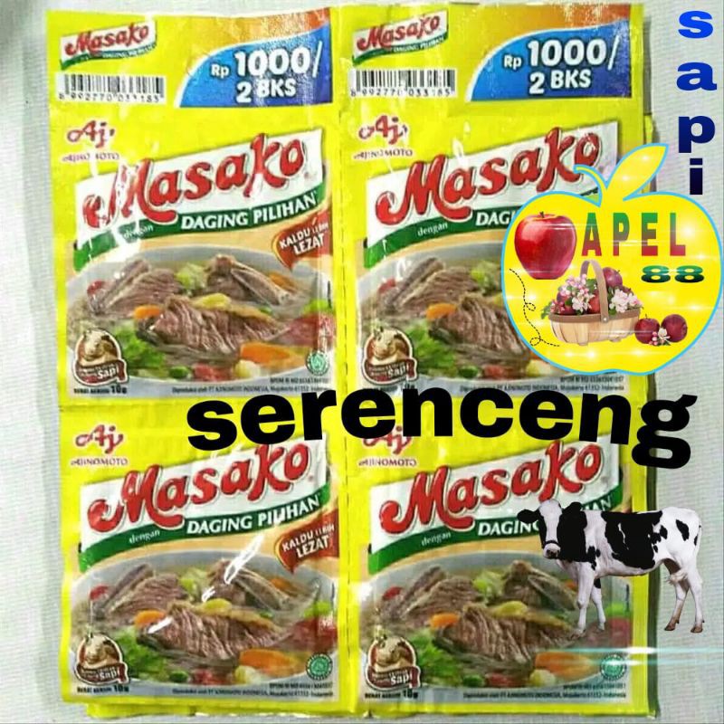 

masako rasa sapi serenceng isi 12 sachet