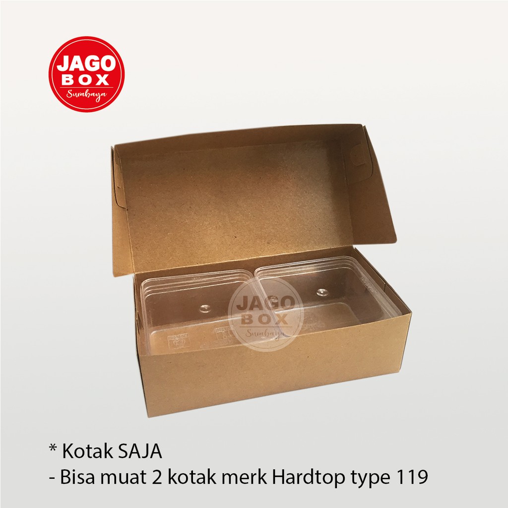 Box Kotak Dos Kue Snack Kraft 20 x 10 x 6 cm Sambung Laminasi Dalam