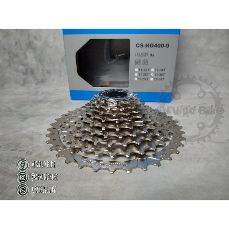 Sprocket 9 speed Shimano HG-400 11-36T Original