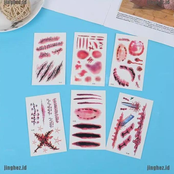 

>>>>>] stiker tato luka halloween isi 30pcs