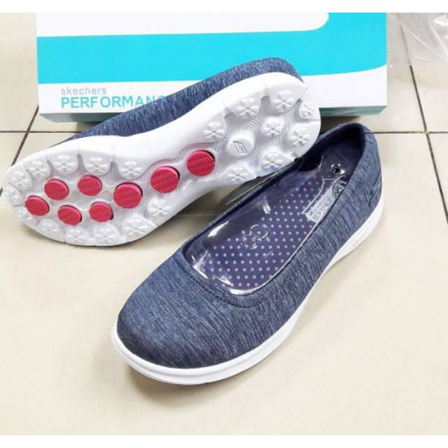 Sepatu Skechers Sketcher Skecher Go Step Balet Canvas + Lengkap Box