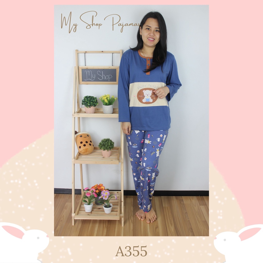 PIYAMA BABYDOLL BIGSIZE JUMBO ALL SIZE TANGAN LENGAN PANJANG CELANA PANJANG ANNE CLAIRE BAJU TIDUR SETELAN DEWASA WANITA SLEEPWEAR PAJAMAS PP PPBIG-2