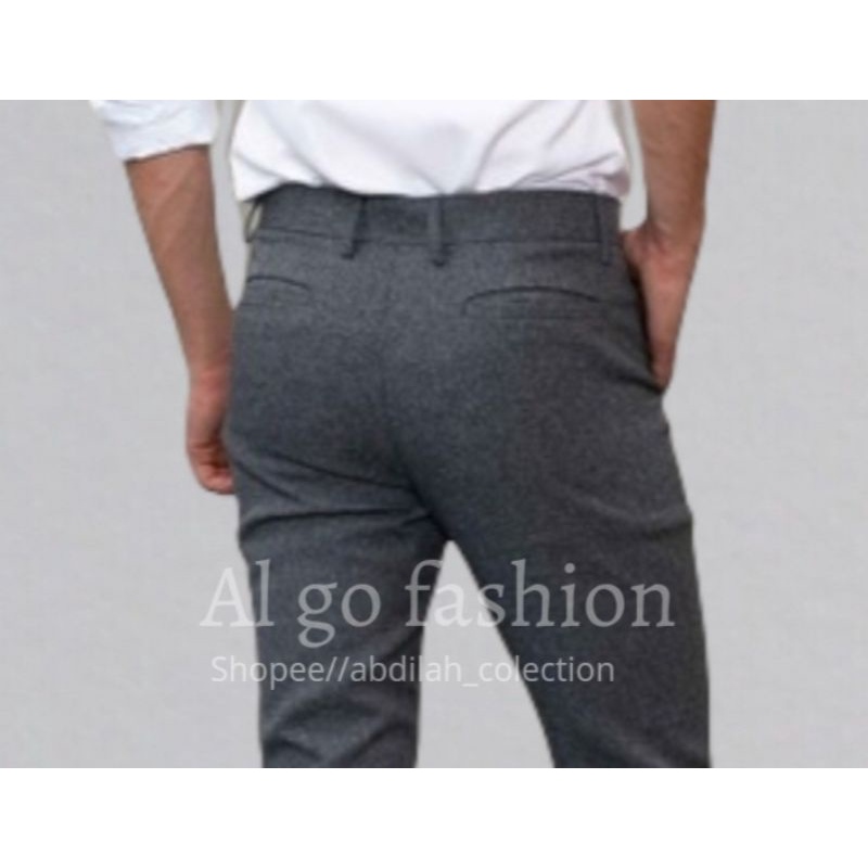 Celana Kantor, Formal Slimfit Pria  Bahan Semi Woll Premium size 27-38
