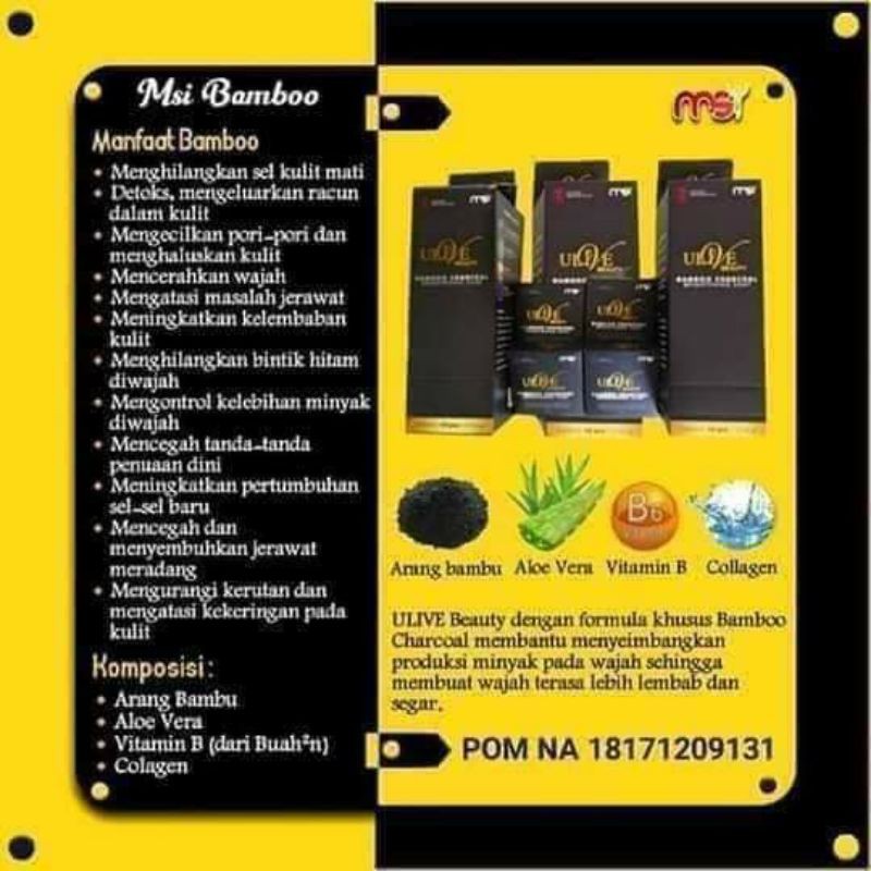 SABUN BAMBOO CHARCOAL MSI || MSI SABUN BAMBOO CHARCOAL