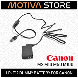 LP-E12 Dummy Battery DC Coupler For Canon EOS M M2 M10 M50 M100 M200 LPE12
