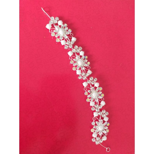 Hair piece panjang pearl flower lentur