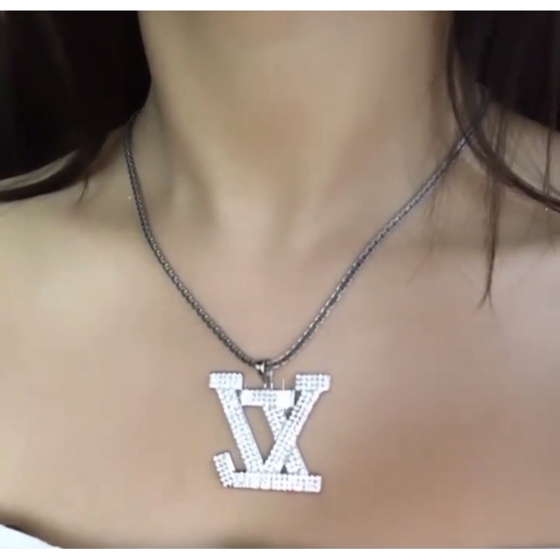 Kalung Perak Kekinian 925 Asli Liontin LV