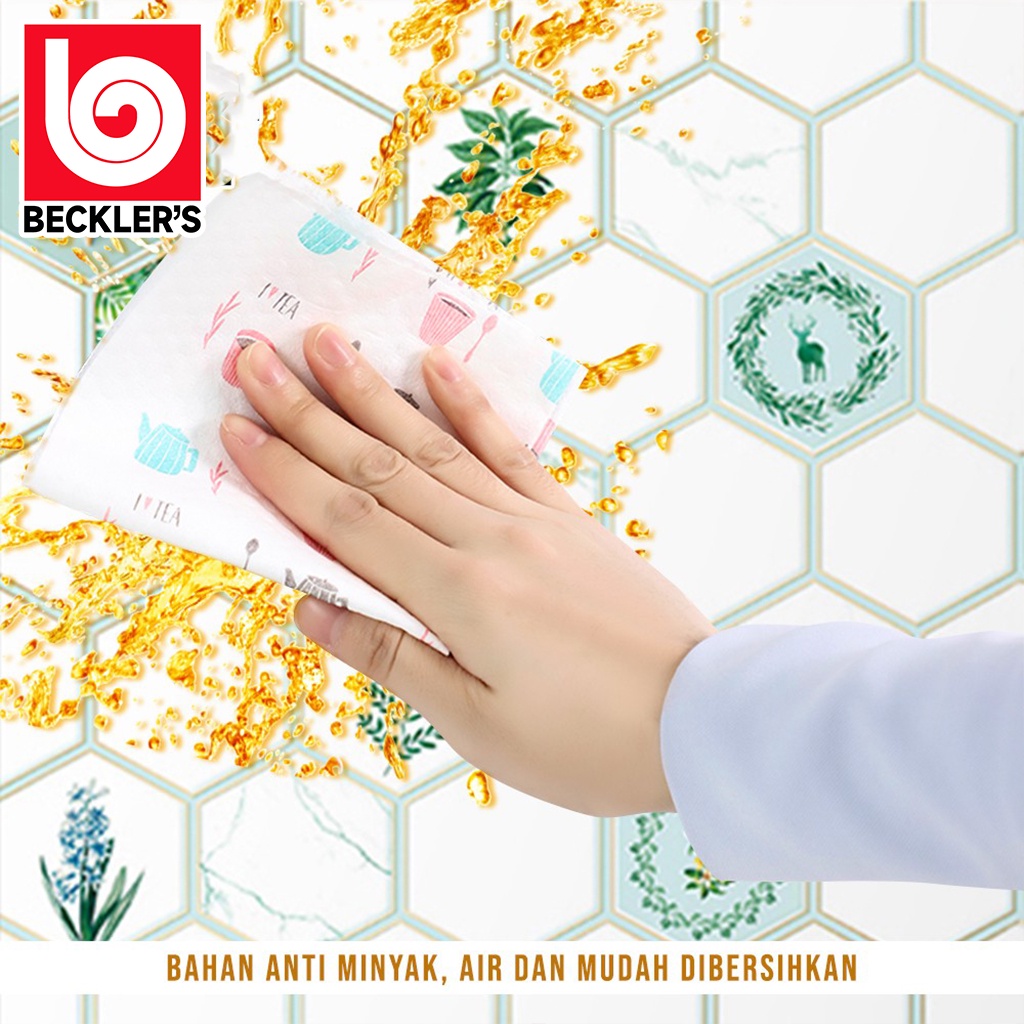 WALLPAPER DINDING DAPUR ANTI MINYAK / AIR / TAHAN PANAS 3 UKURAN IMPORT