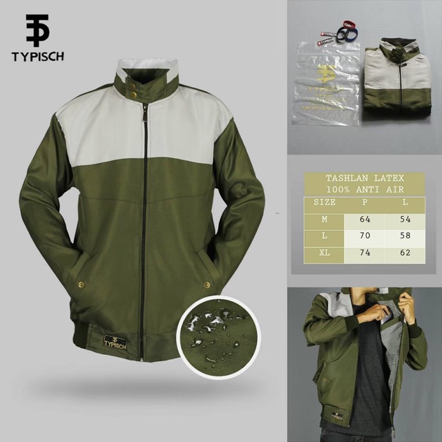 Jaket Hoodie Original Typisch Tashlan Latex 100% Anti Air