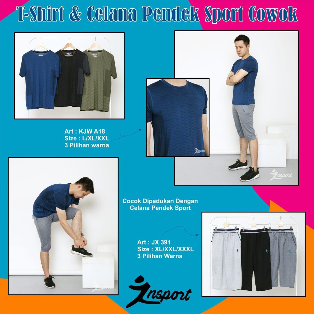 Keysport | T-shirt Sport Cowok | Baju olah raga Pria Art KJWA18