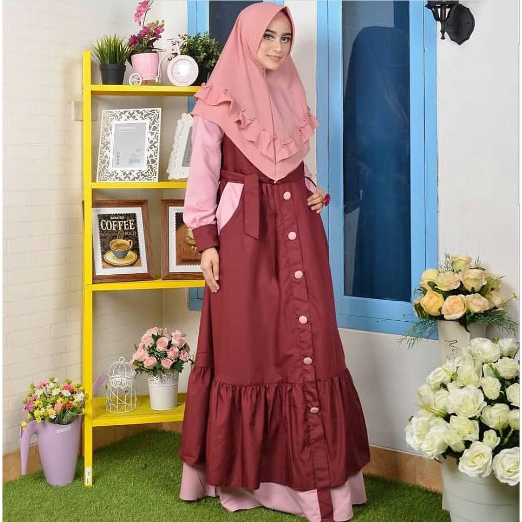 Dress Muslimah Modis Gaul Terkini Modern Elegan GAMIS Dress Muslimah Modis Gaul Terkini Modern Elegan GAMIS