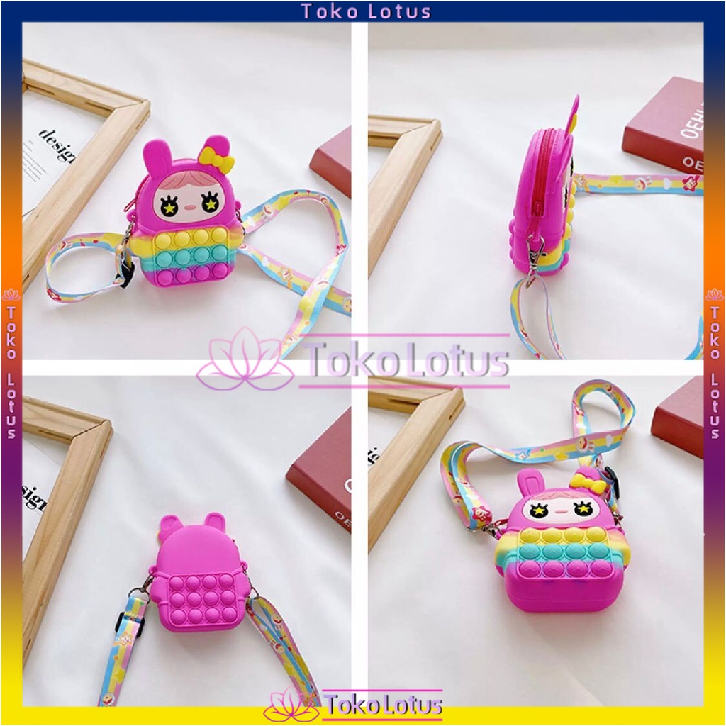 NEW TAS POP IT MAINAN ANAK FIDGET KIDS TOY PUSH BUBBLE TAS PENGHILANG STRESS [BISA BAYAR COD]