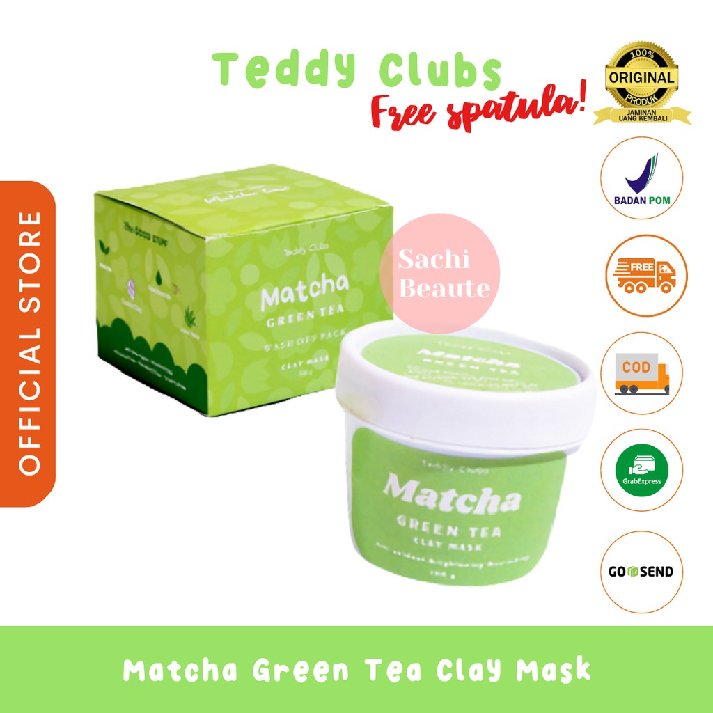 Teddy Clubs Matcha Clay Mask - Flor de Rosa - Flor de Calendula