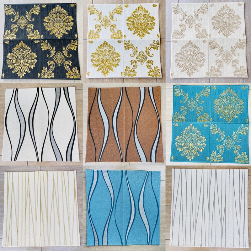 WALLPAPER STICKER, WALLPAPER 3D FOAM MOTIF BATIK MEWAH