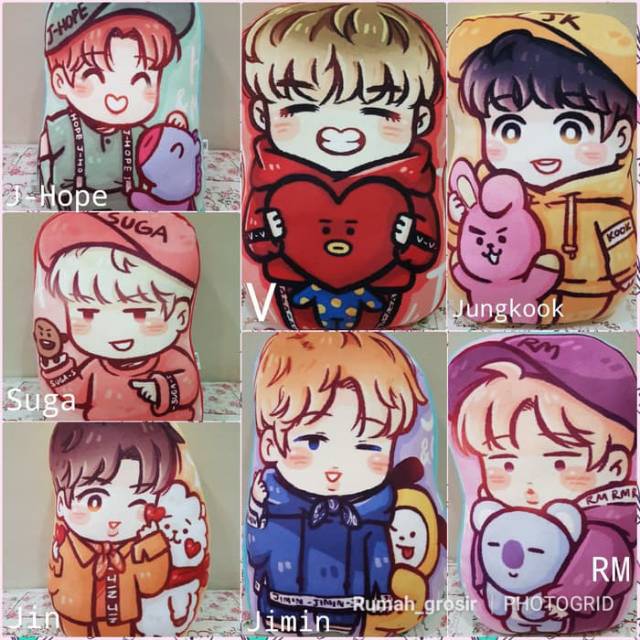 Promo Bantal Bts Standing Kartun Unofficial