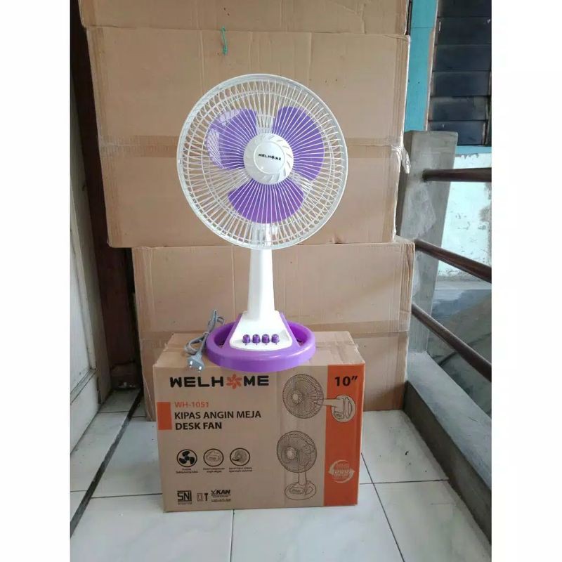 Kipas Angin Meja / Desk Fan Welhome WH-1251 2in1 Meja dan Dinding