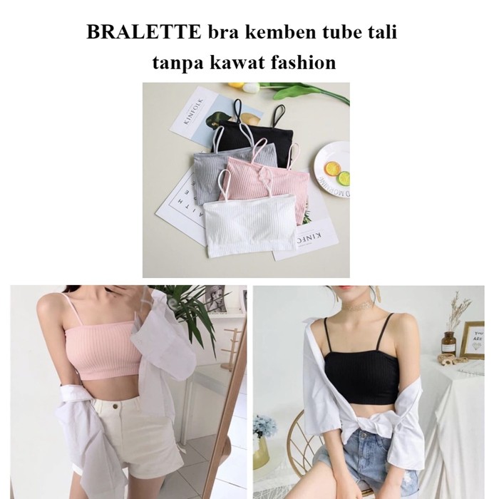 Bra kemben busa tipis atasan bralette tube tali