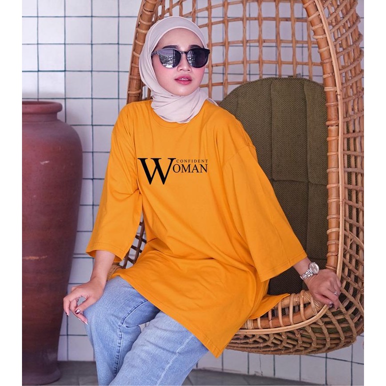 KAOS OVERSIZE TOP HIJAB WANITA BASIC WOMAN  / OVERSIZE SLIT BLOUSE