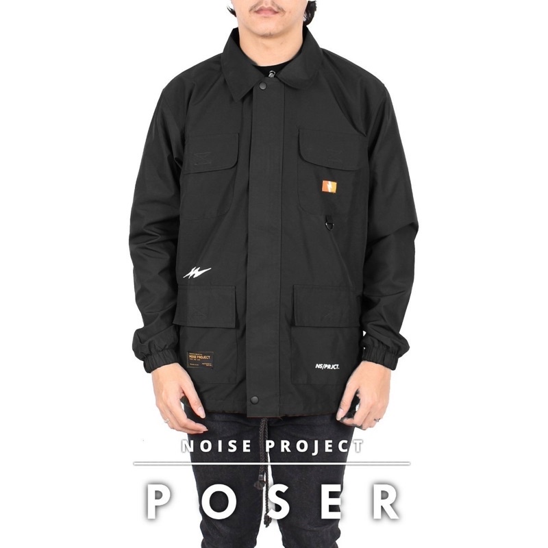 Jaket Parka Poser Jaket Parka Noise Project Jaket Parasut Jaket Pria Jaket Distro Jaket Unisex Hitam