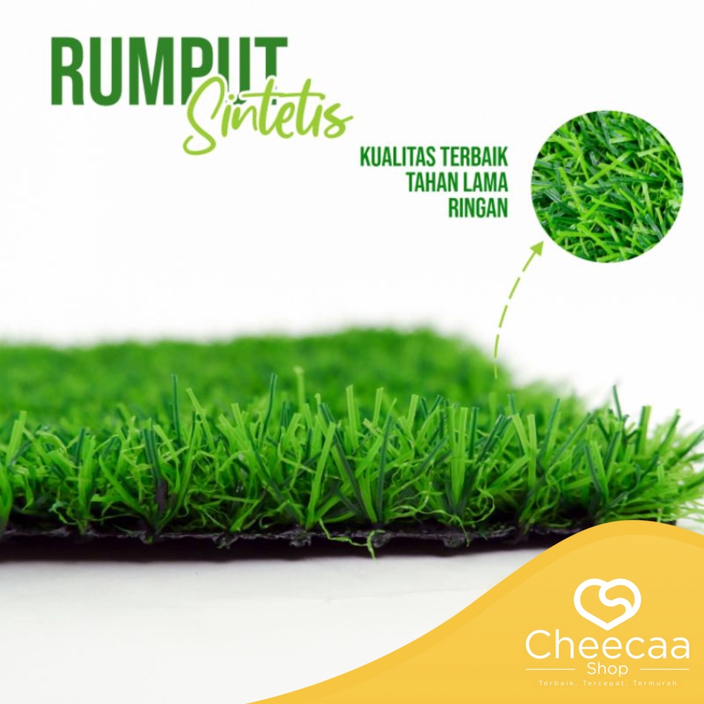 CC (DK02) Rumput  Sintetis Taman Swiss Indoor Semeter 1Mx 1M Full Green Import Premium