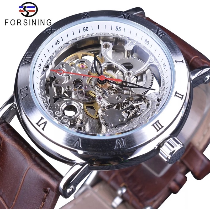 Jam Tangan Forsining Original Retro Klasik Transparan High Quality Automatic Watch