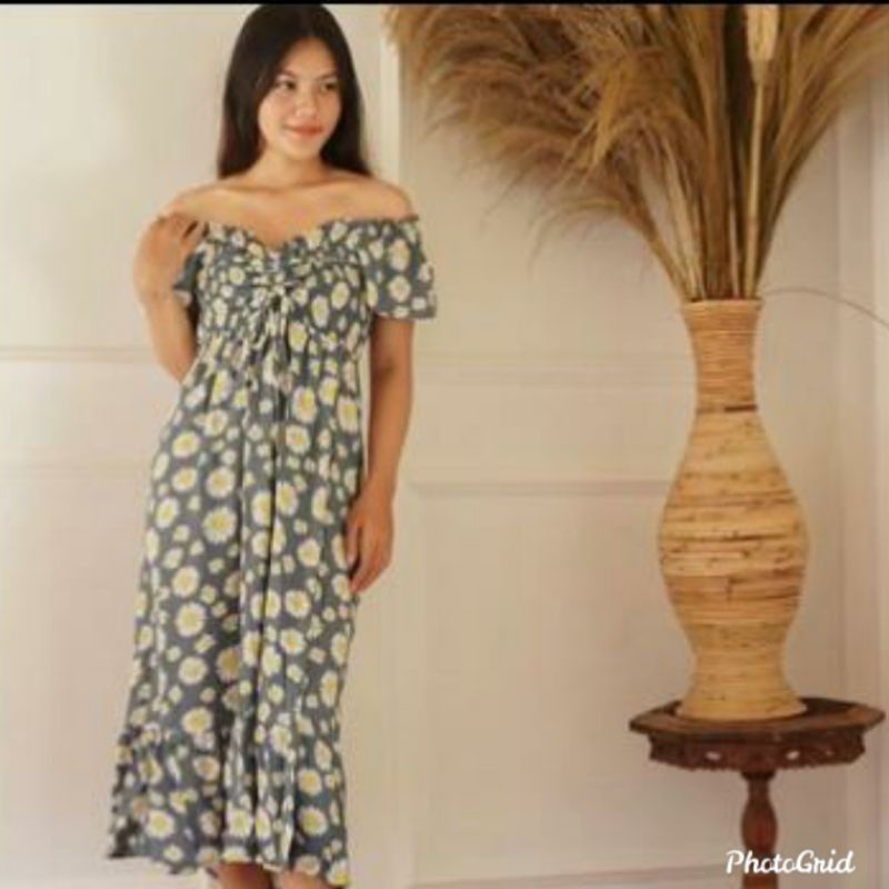 Luna dress kerut rayon bali