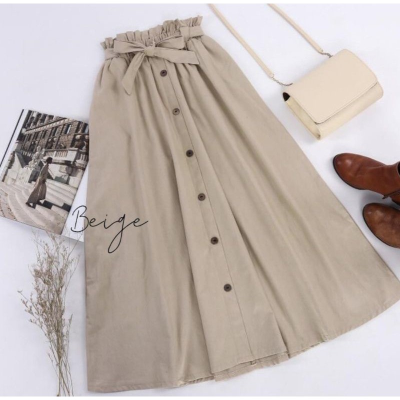 rok panjang  kancing monscrep