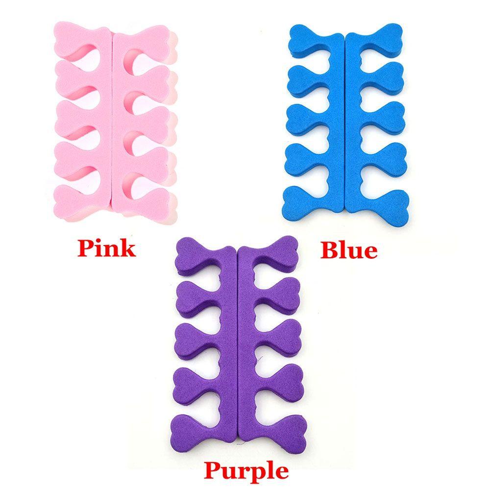 Preva 6PCS Pemisah Jari Jari Jari Jari Jari Jari Pink/Biru/Ungu DIY Manicure Nail Care