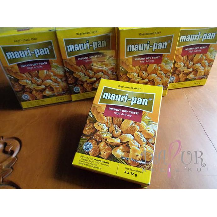 

Mauri-Pan Ragi Instan 4 x 12 gr Instant Dry Yeast / Mauri pan TERBARU Kode 1349
