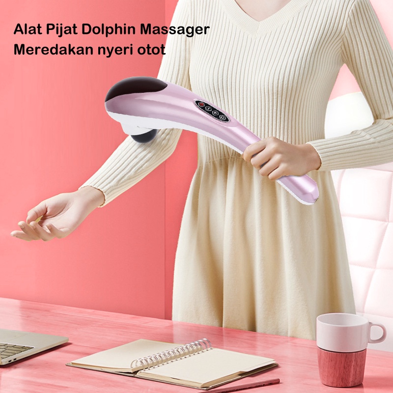 Alat Pijat Dolphin / Alat Pijat Elektrik Terapi Infrared Dolphin Massager / Alat Pijat serbaguna alat pijat punggung free 5 * pijat kepala