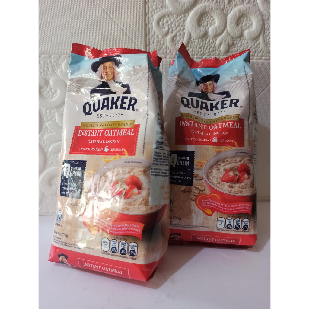 

Quaker 200gr instant oatmeal merah