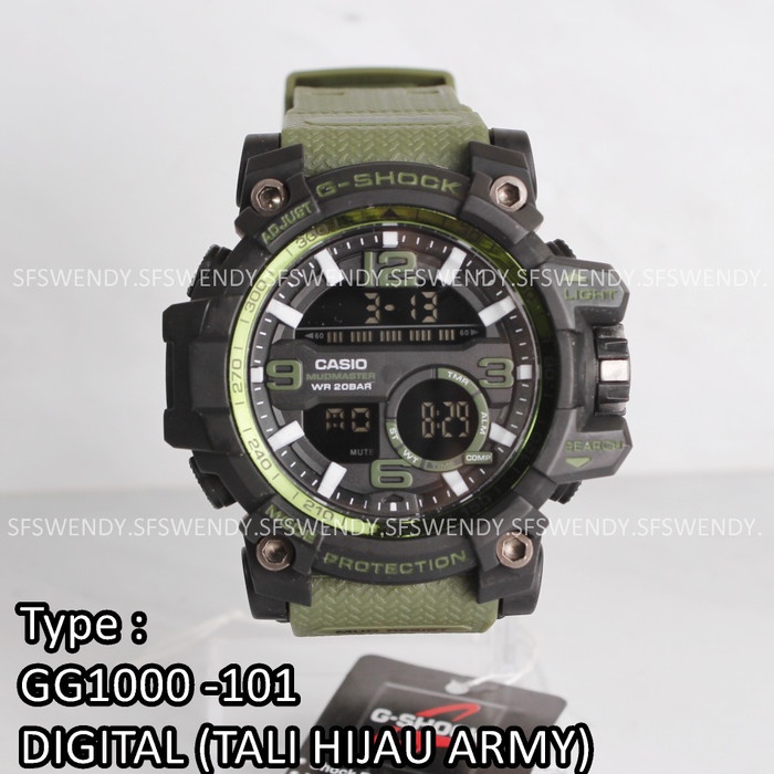 Jam Tangan Pria Original G Shock GG1000 Hijau Army anti air digital & anak Jam Tangan Anti Air Origi